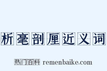 析毫剖厘近义词是什么意思的图片